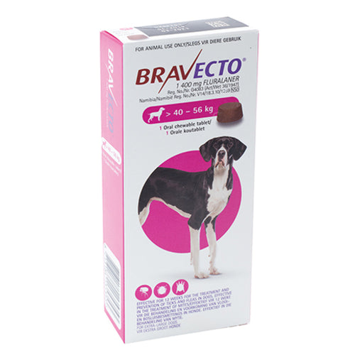 Bravecto Chewable Tablet for Extra-Large Dogs 40–56kg (1 Tablet)