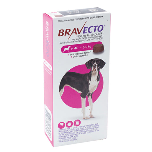Bravecto Chewable Tablet for Extra-Large Dogs 40–56kg (1 Tablet)