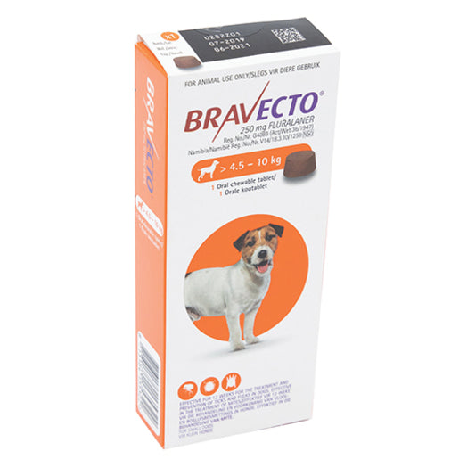 Bravecto Chewable Tablet for Dogs 4.5–10kg (1 Tablet)