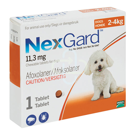 NexGard Flea & Tick Tablet for Dogs 2–4kg (0.5g | 1 Tablet)