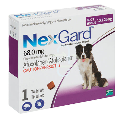 NexGard Flea & Tick Tablet for Dogs 10.1–25kg (3g | 1 Tablet)