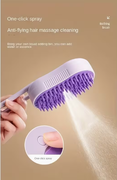 3-in-1 Steam Pet Grooming Brush | USB Rechargeable | Cats & Dogs