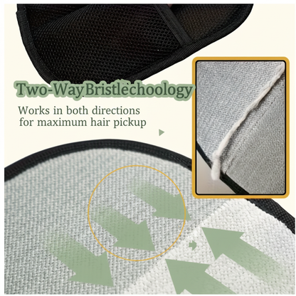 Two-way bristle technology detail of pet hair removal glove